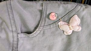 Cute Girls White Top &amp; Grey Shorts Set