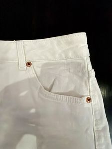 White Denim Cutoff Shorts