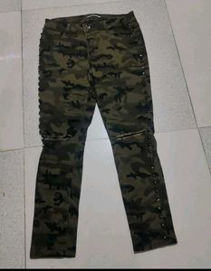 Camo Flare Jeans with Studs size 28 to 30