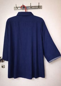 Sale 💙Elegant Blue Embroidered Top