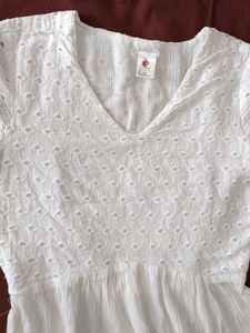 White Eyelet Midi Dress