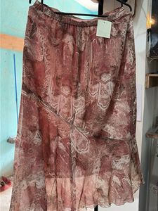 Boho Paisley Print Flowy Midi Skirt