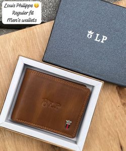 Louis Philippe Black Leather Men's Wallet