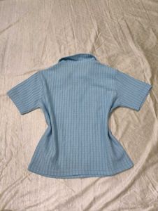 Light Blue Mickey Mouse Polo Shirt