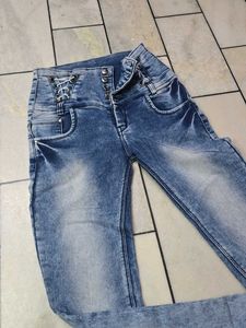 High Waisted Blue Wash Jeans