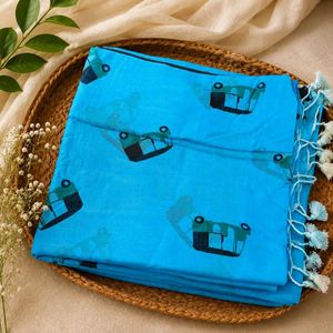 AutoRide Mul Cotton Saree 🛺💙