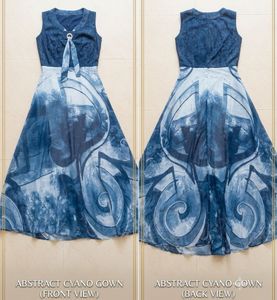 blue cyano gown