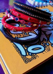Set of Red and Black Bangles