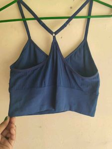 Blue Sports Bra Top