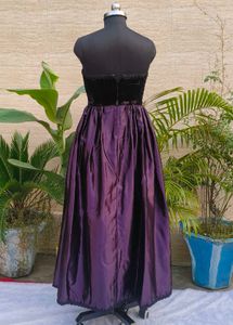 Strapless Velvet and satin  Gown