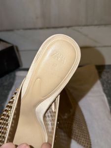 Sparkling Embellished Heeled Mules