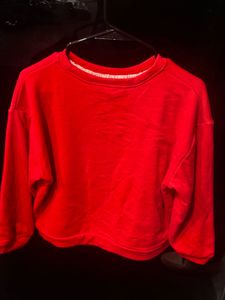 Red Graphic Print Sweatshirt (UNISEX)