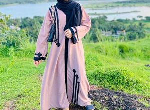 Elegant Abaya with Black Embellishments