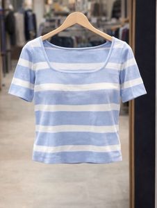 Striped Square Neck Top
