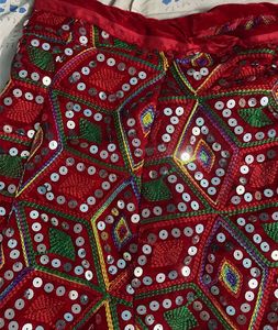 Red Sequin Ethnic skirt