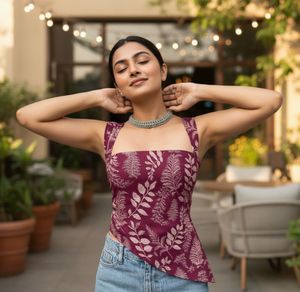 Floral Print Crop Top