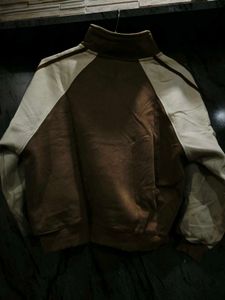 Brown Zip-Up Sweatshirt