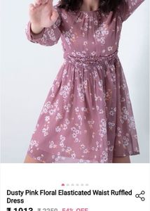 Rose pink Floral Dress