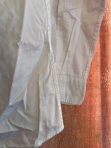 Classic White Band Collar Shirt