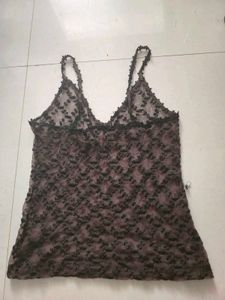 Brown Lace Camisole Top