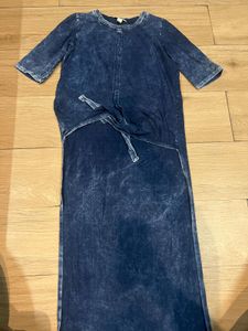 Blue Wash Fishtail Tunic Top