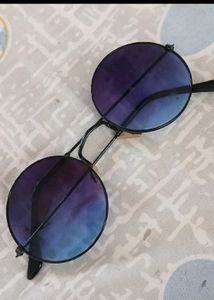 Round Blue Tint Sunglasses