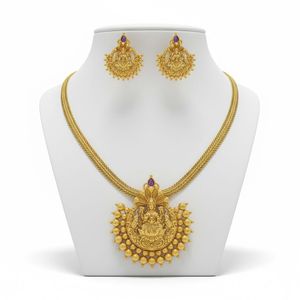 Gold Necklace and Earring Set