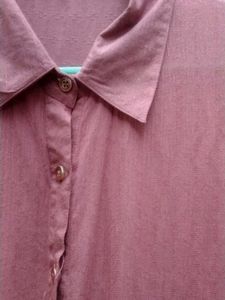 Chic Pink Tunic Top with Ruffle Detail