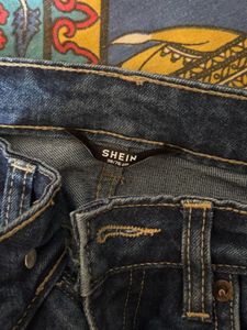 Stylish Wide Leg Blue Denim Jeans