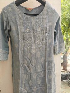 Elegant blue 💙 Kurta with Intricate Embroidery
