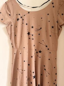 Tan Star Constellation Mini Dress