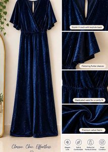 Blue velvet Jump suit
