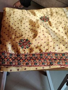 Designer Embroidery Satin Silk Saree