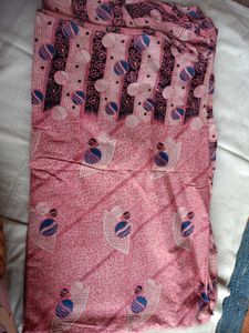 Beautiful Pink Saree with Geometric Print