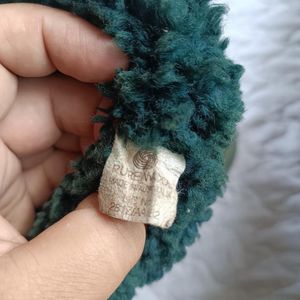 Auth Ugg fur top forest green suede boots