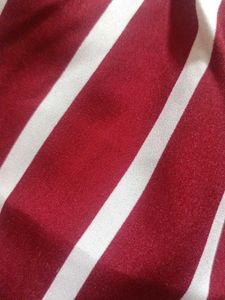 Maroon &amp; White Striped Shorts