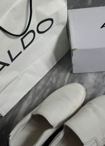 ALDO White Slip-On Shoes