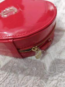 Red Heart Shaped Clutch Bag