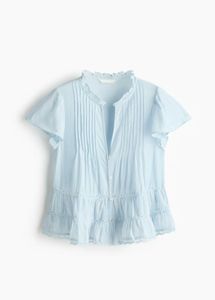 H&M Light Blue Ruffle Tiered Top(never worn)