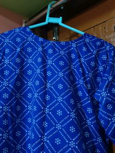 Blue Bandhani Print Kurta