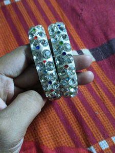 Sparkling Crystal Bangles - Set of 2