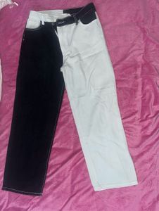 Two-Tone Unique Denim Jeans