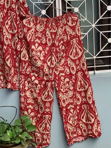 women cord set cotton fabric