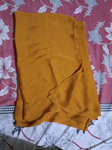 New Mustard Solid Saree