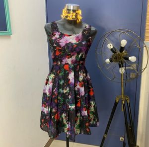 Floral Print Fit &amp; Flare Dress