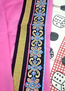 Stunning Blue Ombre Saree with three color