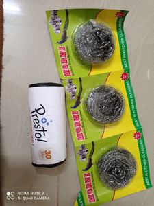 Combo Pack Of Garbage Bag And Scrubber