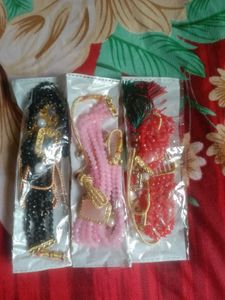 pack of 3 Beaded Choker Necklace &amp; Earring Set