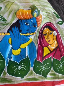 hand painted saree
