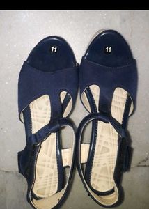 Stylish Navy Wedge Sandals